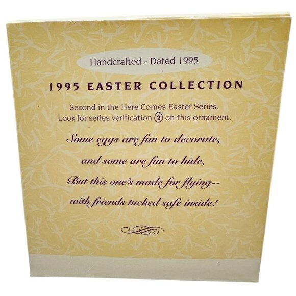 Hallmark Keepsake Ornament 1995 Here Comes Easter Bunny Helicopter Vintage - Picture 6 of 7